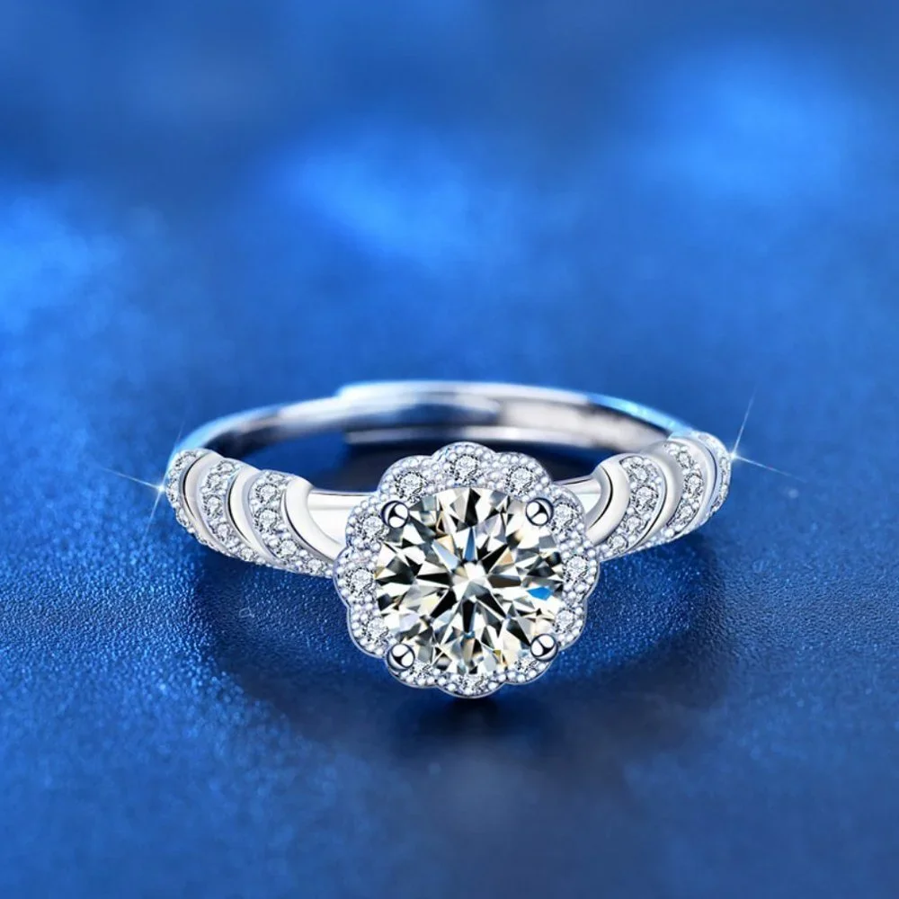 Certified 1ct. t.w. Diamond Moissanite Mermaid Ring NEW